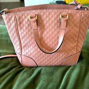 GUCCI Micro Guccissima Tote Bag Shoulder Leather Pink 449241203998🩷🩷🩷EUC
